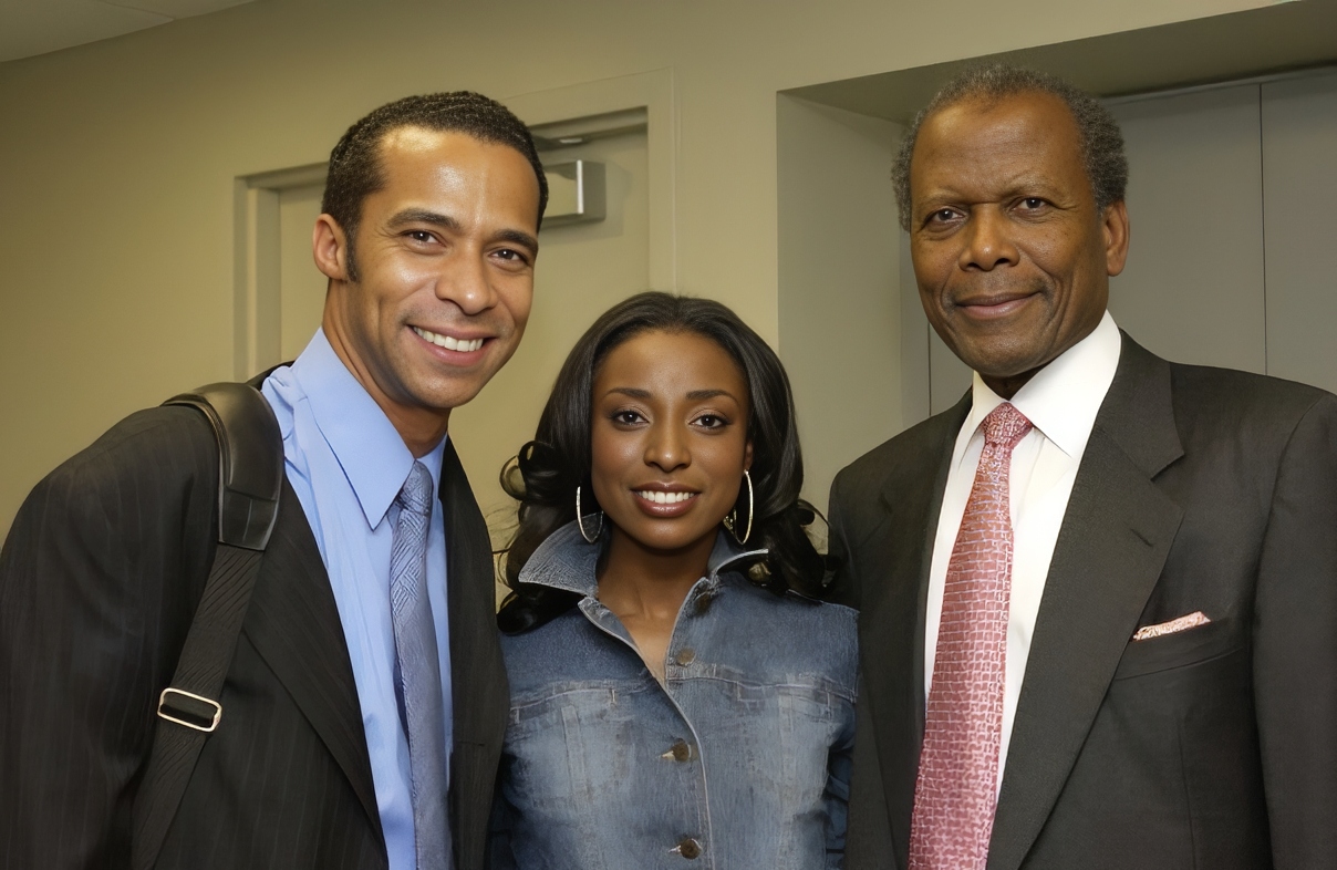 Bill C. Myers with Sidney Poitier and Trenyce