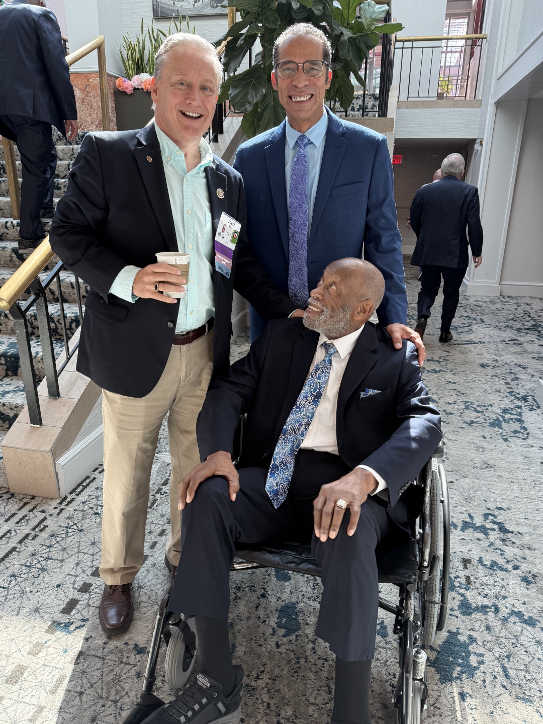 Past President Dave Bruns with Bill and Bill Sr.